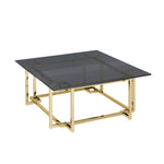 Sagebrook Home Stainless Steel Cocktail Table, Gold