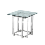 Sagebrook Home 14624-01 24" Stainless Steel Accent Table, Silver