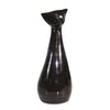 Sagebrook Home Ceramic 13`` Sitting Cat, Pearlblack
