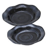 Sagebrook Home Set of 2 Ceramic 17/15`` Decorativeplates, Pearl Black