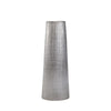 Sagebrook Home Ceramic 20`` Cone Vase, Silver