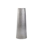 Sagebrook Home Ceramic 20`` Cone Vase, Silver