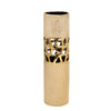 Sagebrook Home 14637-02 20" Ceramic Vase with Filigree cutout, Gold