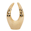 Sagebrook Home Ceramic 13`` Decoration W/ Filligree Cutout, Gold