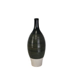 Sagebrook Home Ceramic 16`` Bottle Vase, Green