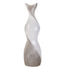 Sagebrook Home 14641-01 24" Ceramic Twisted Vase, White/Silver