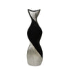 Sagebrook Home 20" Twisted Vase, Black/Silver