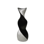 Sagebrook Home 16`` Twisted Vase, Black/Silver