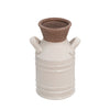 Sagebrook Home Ceramic 10`` Handled Vase, Ivory