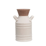 Sagebrook Home Ceramic 10`` Handled Vase, Ivory