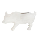 Sagebrook Home 14646-01 20" L Ceramic Pig Planter, White