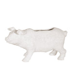 Sagebrook Home Ceramic 16`` L Pig Planter, White