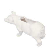 Sagebrook Home Ceramic 16`` L Pig Planter, White