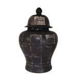 Sagebrook Home 14660-01 28" Ceramic Temple Jar, Antique Black