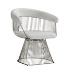 Sagebrook Home Strand Chair, White/Silver