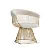 Sagebrook Home 14674 30" Strand Chair, White/Gold