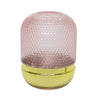 Sagebrook Home 14680-01 11" Glass, Textured Dots, Pink/Gold
