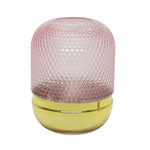 Sagebrook Home 14680-01 11" Glass, Textured Dots, Pink/Gold