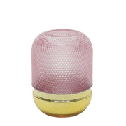 Sagebrook Home Glass 8``, Textured Dots, Pink/Gold