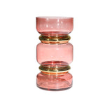 Sagebrook Home 14683-01 12" Glass Edged with Gold Belt, Pink