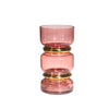 Sagebrook Home 14683-02 10" Glass Edged with Gold Belt, Pink