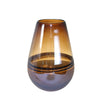 Sagebrook Home 14685-01 11" Glass, Handmade Oval Vase, Brown