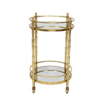Sagebrook Home Metal 28`` 2 Tier Bar Cart, Gold