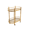 Sagebrook Home Metal 28`` 2 Tier Bar Cart, Gold