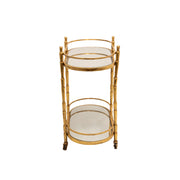 Sagebrook Home Metal 28`` 2 Tier Bar Cart, Gold