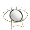 Sagebrook Home 14695 8" Metal, Tabletop Eye Mirror, Gold