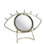 Sagebrook Home 14695 8" Metal, Tabletop Eye Mirror, Gold
