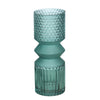 Sagebrook Home Glass 12" Mallet Vase, Turquoise