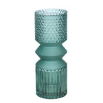 Sagebrook Home Glass 12" Mallet Vase, Turquoise