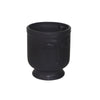 Sagebrook Home 14698-02 6" Ceramic Face Vase with Base, Black