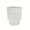 Sagebrook Home Ceramic 6" Face Vase W/Base, White