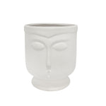 Sagebrook Home Ceramic 6" Face Vase W/Base, White