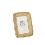 Sagebrook Home Resin, 6`` Weave Patt Photo Frame, Gold