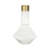 Sagebrook Home Glass 11`` Vase W/ Gold Rim, Clear