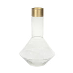 Sagebrook Home Glass 11`` Vase W/ Gold Rim, Clear