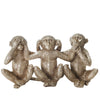 Sagebrook Home Resin 10.5"L Monkey Decoration, Gold