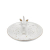 Sagebrook Home 14716-02 6" Trinket Tray, Dog, White