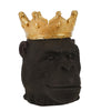 Sagebrook Home 14719-01 16" Resin Gorilla with Crown, Black