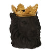 Sagebrook Home Resin 16" Lion W/Crown, Black