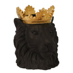 Sagebrook Home Resin 16" Lion W/Crown, Black