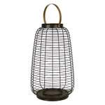 Sagebrook Home 18`` Metal Wire Cage Hurricane,Black