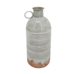 Sagebrook Home Metal 15" Deco Milk Jar, Gray