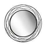 Sagebrook Home 14727-01 36" Metal Swirl Mirror, Black Wb