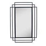Sagebrook Home Metal 24`` Rectangular Mirror, Black Wb