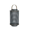 Sagebrook Home Metal 12" Grid Candle Holder,Turq
