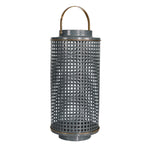 Sagebrook Home Metal 14" Grid Candle Holder,Turq